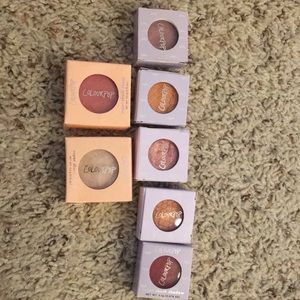 Colourpop eyeshadow and blusher and illuminator